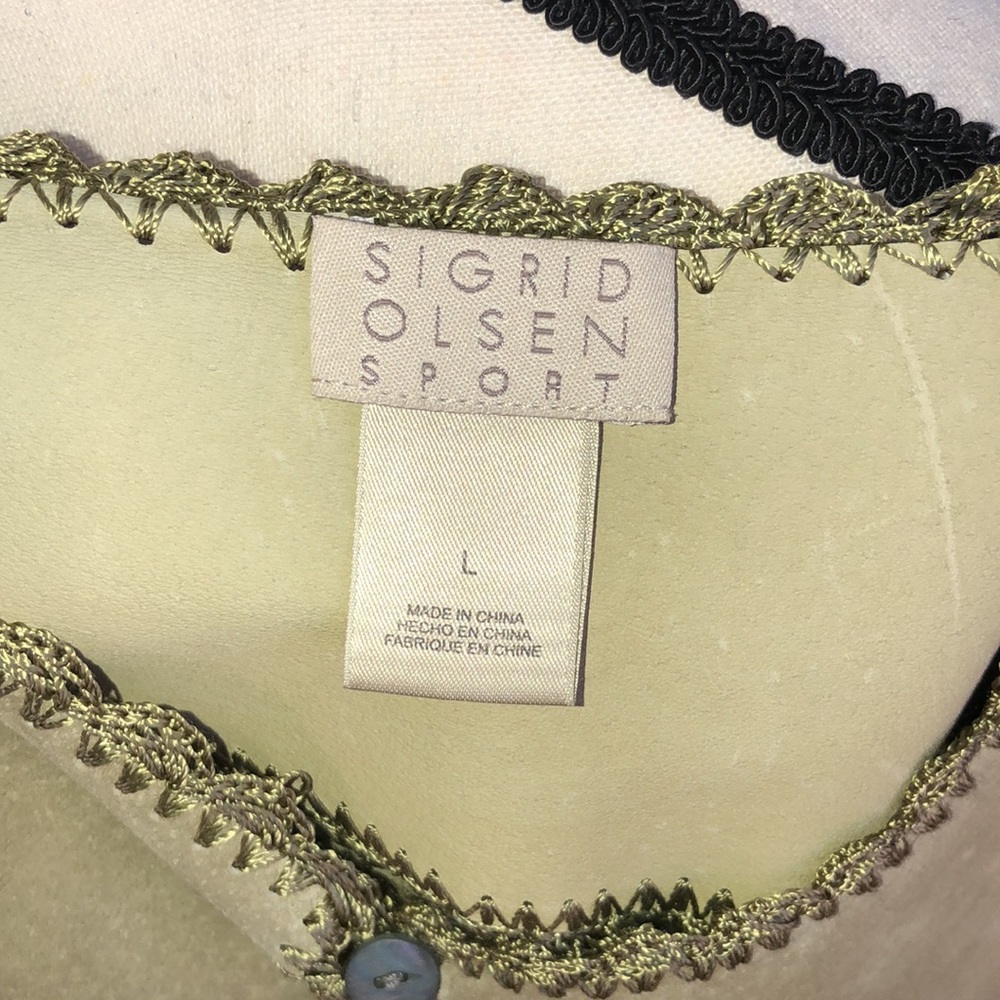 Sigrid Olsen Suede Jacket - Size L - image 6